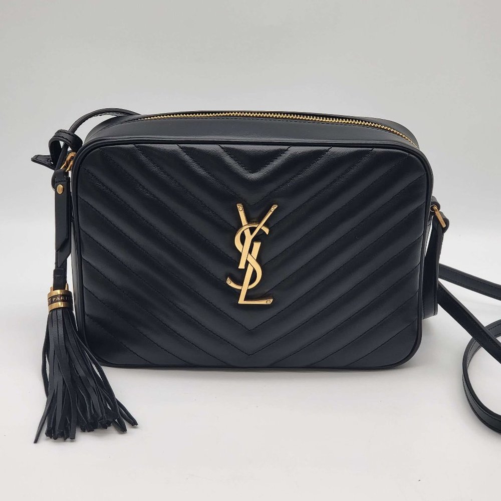 100% Authentic Yves Saint Laurent Lou Matelasse Leather Camera Crossbody Bag - Picture 2 of 13